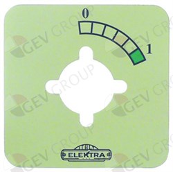 Стикер переключателя пакетного (0-1) (желтый) ELEKTRA - фото 10122