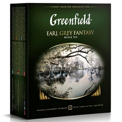 Чай черный Greenfield Earl Grey Fantasy пакетированный 100 пакетиков в упаковке - фото 18504
