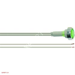 Лампочка индикатор (зеленый) d10мм 230В головка 20мм - фото 20165