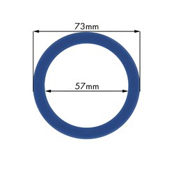 Кольцо уплотнительное группы из термостойкого синего силикона d73х57мм h8.5мм - фото 21316