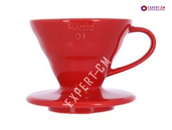 Воронка керамическая красная Hario VDC-01R на 1-2 чашки*** - фото 26404
