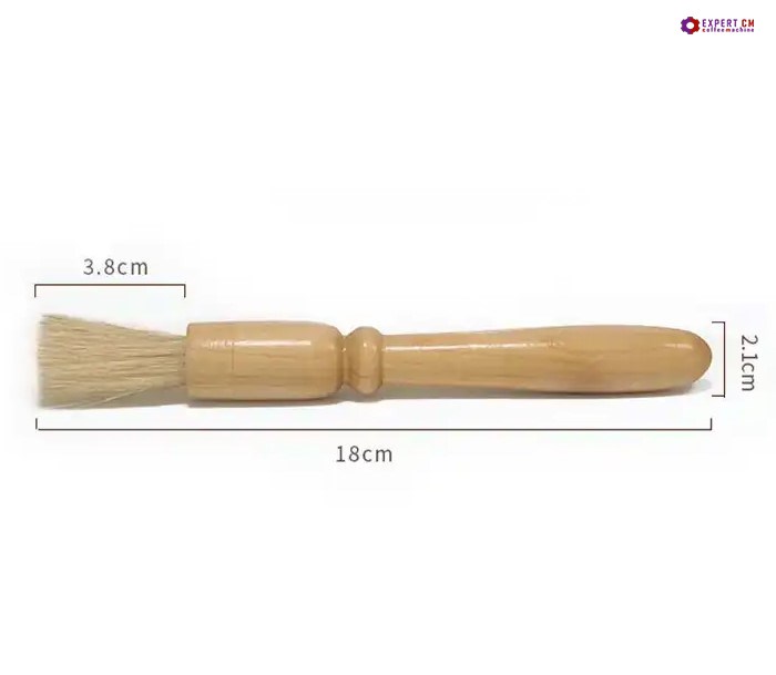 Щетка для чистки кофемолки (жерновов), деревянная ручка - фото 32725