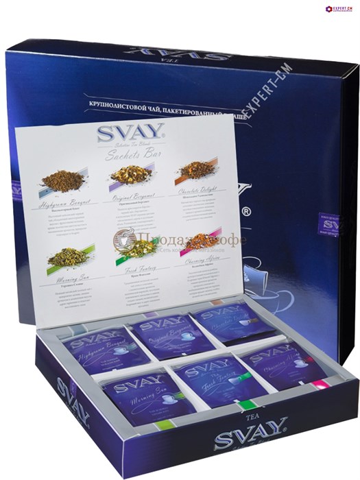 Чай ассорти Svay Sachet Bar preview, упаковка 60 саше по 2 г - фото 34500