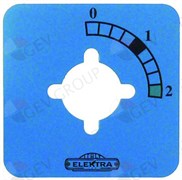 Стикер переключателя пакетного (0-1-2) (синий) ELEKTRA
