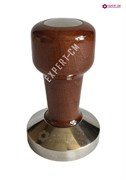 Темпер для кофе коричневый (дерево) с вставкой d58мм EXPERT-CM