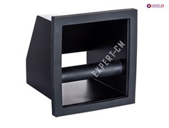 Нок-бокс (Knock Box) встраиваемый, без дна со скосом, черный сталь 185х170х170мм