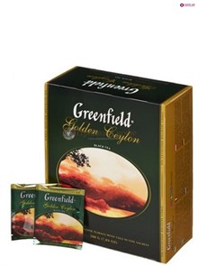 Чай черный Greenfield  Golden Ceylon пакетированный 100 пакетиков в упаковке