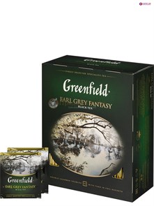 Чай черный Greenfield Earl Grey Fantasy пакетированный 100 пакетиков в упаковке