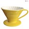 Воронка керамическая для приготовления кофе V60-02, желтая - фото 29893