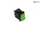Электрическая кнопка (зеленая) 19х13мм, 2х полюсная 250В 16А с лампой индикации - фото 30910